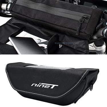 Imagem de Willis Bolsa de guidão de motocicleta para RnineT R nineT, bolsa de garfo de motocicleta com tela sensível ao toque, à prova d'água e à prova de poeira, bolsa de viagem para motocicleta de alta