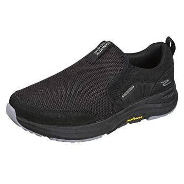 Imagem de Skechers Tênis masculino Go Walk Outdoor atlético sem cadarço com espuma viscoelástica resfriada a ar, Preto, 41