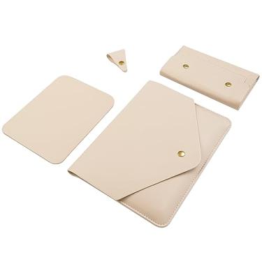 Imagem de Benfan Capa para tablet de 9,7 a 11 polegadas compatível com iPad Pro 11, iPad 10th, Surface Go 3 10,5, iPad Air com bolsa pequena, mouse pad e organizador de cabos, cor bege
