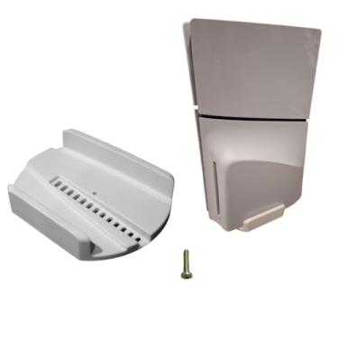 Imagem de Suporte de Mesa Minimalista para PlayStation 5 Slim com Leitor de Mídia Física, Branco