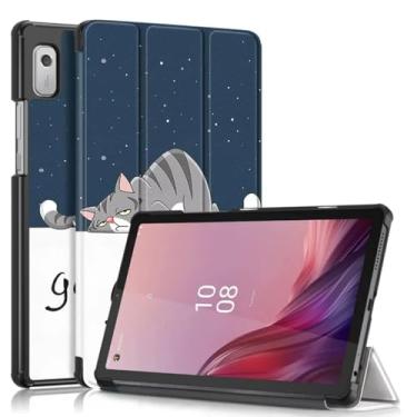 Imagem de Capa magnética de couro para tablet Lenovo Tab M9 2023 TB310FU TB310XC 9 polegadas PU suporte triplo coque + filme + caneta (LM, Tab M9 2023 22.9 cm)