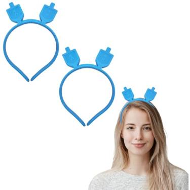 Imagem de The Dreidel Company Hanukkah Headband - Light Up Flashing Menorah & Dreidel - Glow In The Dark Decoration - Great For Hanukkah Party (Single)