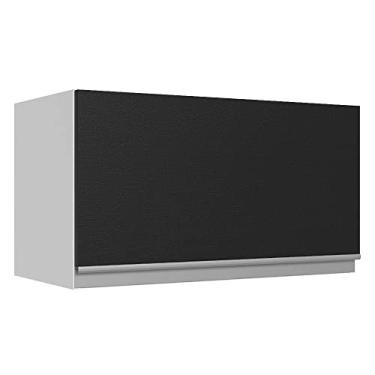 Imagem de Armário Aéreo 100% Mdf 60 cm 1 Porta Basculante Branco/preto Acordes Madesa