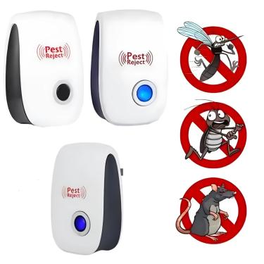 Imagem de Kit 3 Repelentes Ultrassônicos de Tomada Paki Anti Mosquitos Baratas Formigas Elétrico Bivolt Sem Cheiro Seguro para Pets Plug BR