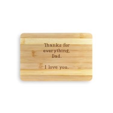 Imagem de Tábua de cortar papai, presente para o amante do pai, Thanks for Everything Dad I Love You, tábua de corte de bambu, ideia de presente de inauguração de casa, aniversário, ideia de presente de Natal