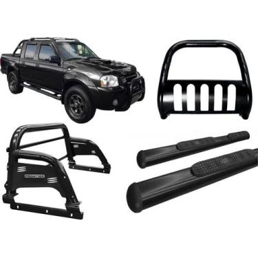 Imagem de Kit Quebra Mato Santo Antonio H3 Estribo Frontier 2007 Preto - HOZZ