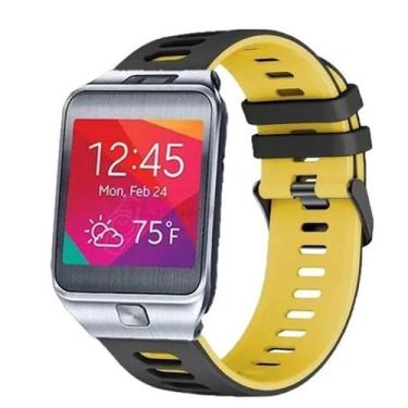 Imagem de Pulseira Silicone Esportiva Para Smartwatch Gear 2 R380 Cor Preto Com 