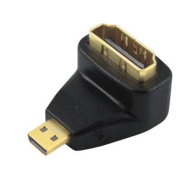 Imagem de Adaptador Hdmi Fêmea Para Micro Hdmi Macho - 90º Graus - PIX