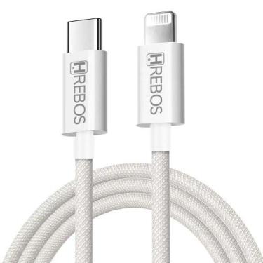 Imagem de Cabo Turbo Colorido Compatível Com Lightning 2 Metros Nylon - HREBOS, 