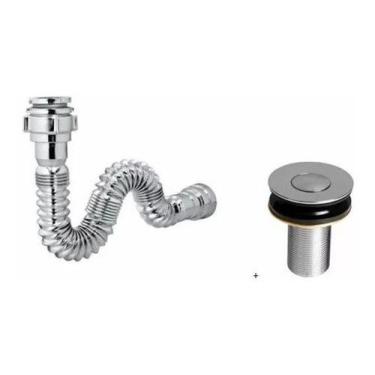 Imagem de Voltar Kit Sifão Sanfonado Pvc + Válvula Click - SOLLUX