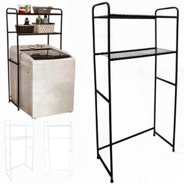 Imagem de Rack Estante Lavanderia Maquina de Lavar Organizaçao Prateleira Aço Pr