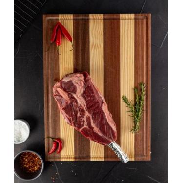 Imagem de Tábua de Churrasco para Corte e Servir Carnes Grande 42cm - Madeira