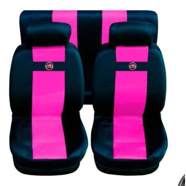 Imagem de capa para banco carro em nylon rosa p siena 2007 - gj acessorios