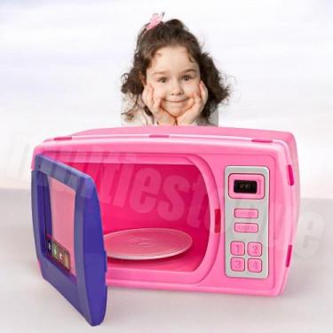 Imagem de Mini Micro-ondas Infantil com Prato Giratório - BS TOYS