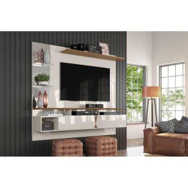 Imagem de Painel Intense Off White/Damasco para TV até 55 Polegadas com 2 Portas