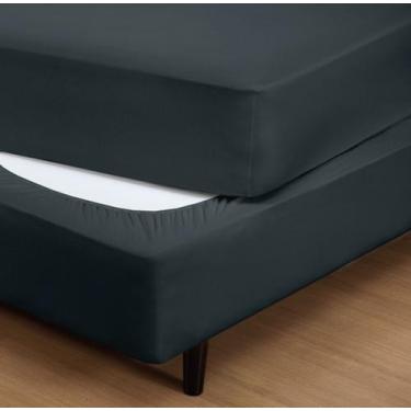 Imagem de Saia Box Modelo Fit Cama Queen Malha 100% Algodão Cor Preta - João Enx