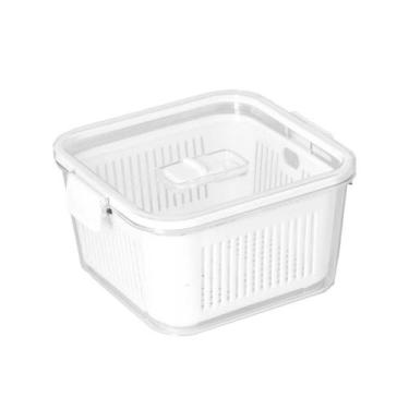 Imagem de Pote Hermético Slim Quadrado 1360ml Com Cesto de Drenagem - Paramount