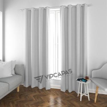 Imagem de Cortina Blackout PVC Corta Luz Sol 100% Blecaute 2,80 X 1,60 Branca - 