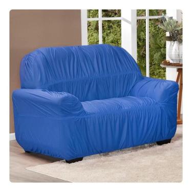 Imagem de Capa De Sofá Avulsa Elasticada 2 Lugares Em Malha Turquesa - Shop Casa