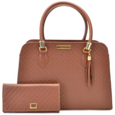 Imagem de Bolsa Feminina Pasta Casual Tote Pasta De Ombro e Transversal + Cartei