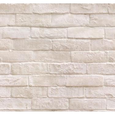 Imagem de Papel de Parede autocolante - Estilo Pedras tijolo Bege 3D - Fosco - D