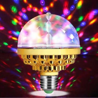 Imagem de 1x Lâmpada Bola Giratória Rgb Luz de Led Estágio Disco Festa - PL