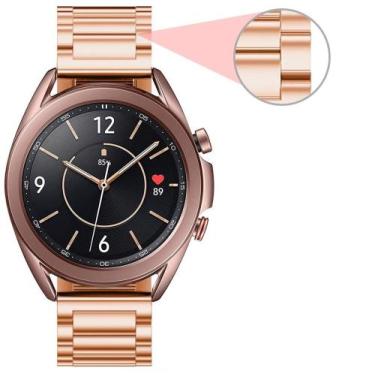 Imagem de Pulseira De Aço Para Galaxy Watch 3 45mm Cor Gold Rose - 123smart