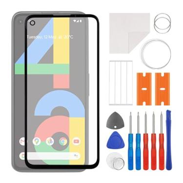 Imagem de SWARK Substituição da lente do painel externo de vidro frontal + OCA compatível com Google Pixel 4A 5G GD1YQ G025I-6,2 polegadas (sem tela LCD e digitalizador de toque) com kit de reparo