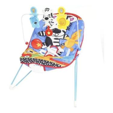 Imagem de Cadeira De Descanso Bebe Vibração Som Balanço Brinquedo Azul BW093 Imp