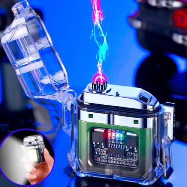 Imagem de Esqueiro Acendedor De Plasmas Isqueiro Portátil Eletrônico Recarregáve