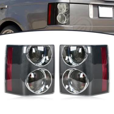 Imagem de JESYMBX 1 par de luz de freio de LED vermelho peças de automóvel preto luz traseira traseira para Range Rover Vogue L322 2002 2004 2005 2007 2008 2009 preto