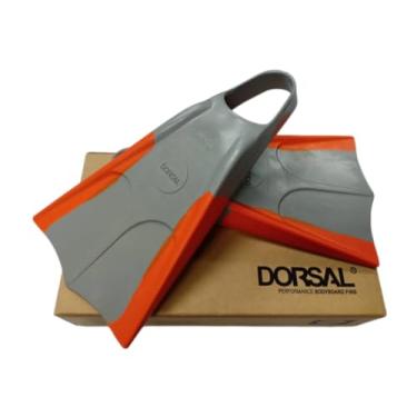 Imagem de DORSAL Bodyboard Bodysurf Floating Swimfins (Flippers) Cinza/Laranja XX-Pequeno - Masculino Tamanho 3-4