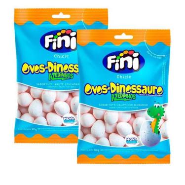 Imagem de Kit 2 Chicle Fini Ovo de Dinossauro 80g
