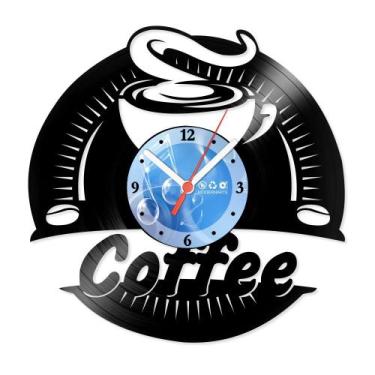 Imagem de Relógio De Parede Disco Vinil Cozinha - Hora do Café - VCZ-035 - Moder