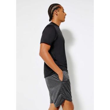 Imagem de Bermuda Esportiva Masculina Com Bolsos - Hering, P, Preto