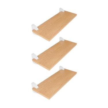 Imagem de Kit 3 Prateleiras MDF Freijó Multiuso com Suporte Bico Tucano 40x20 - 
