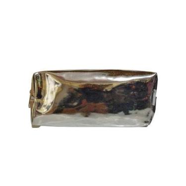 Imagem de Estojo Simples Convoy YS27107 Brilhoso Glitter Cores Escolar, Prata