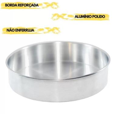 Imagem de Forma de Bolo Redonda Fundo Fixo (20 x 5cm) -  Assadeira Redonda - 20 