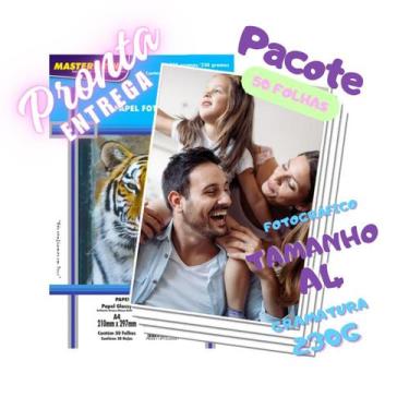 Imagem de Masterprint fotográfico A4 230 gsm pacote 50 unidades