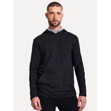 Imagem de Blusa Reserva Masculina Manga Longa Hoodie Color Preta, XL/GG