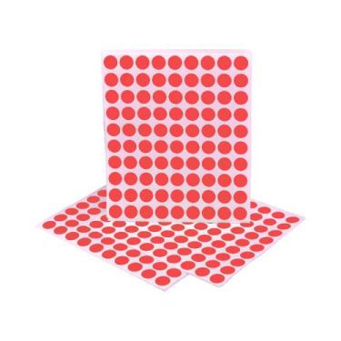 Imagem de Etiqueta 12 mm Redonda/Bolinha Adesiva 1080 Etiquetas - Clickweb, Verm