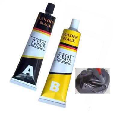 Imagem de Super Cola Epoxi Metal Aço Aluminio Vazamento Rachadura Secagem Rapida