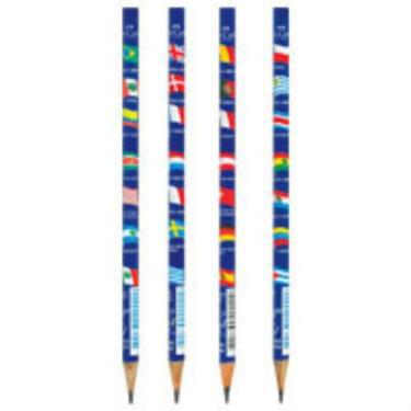 Imagem de Lápis Preto Redondo Decorado Ecolápis Bandeira Fantasia Caixa com 144 