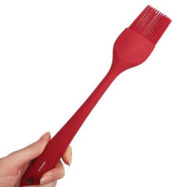 Imagem de Pincel Culinário De Silicone 28cm Cozinha Confeitaria Flex Vermelho Br