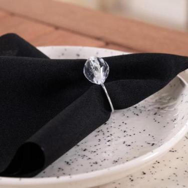 Imagem de Kit 2 Anéis Para Guardanapos Cristalino Argola Natal Prata - Home Fern