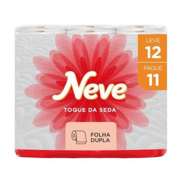 Imagem de Papel Higiênico Folha Dupla Neve Toque da Seda - 12 Rolos 20m