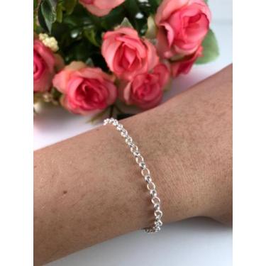Imagem de Pulseira Elo Portugues Grossa 16cm Prata Legitima 925 - Lojas La&Ny, 1