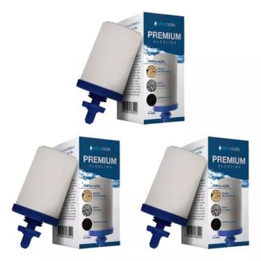 Imagem de Kit 03 Velas Para Filtro Barro Alcalina Premium Tripla Ação - Oasis