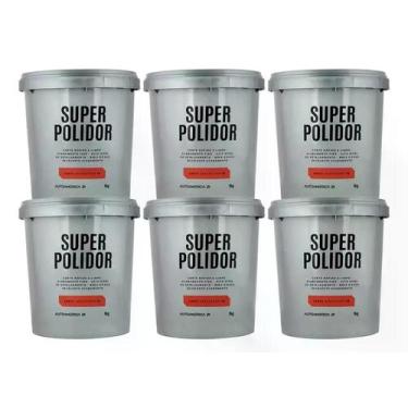 Imagem de Kit 6 Massa De Polir Super Polidor Autoamerica 1kg