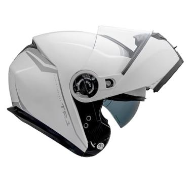 Imagem de Capacete Articulado Robocop Peels Tr1 Nkd Branco Escamoteave (62)
